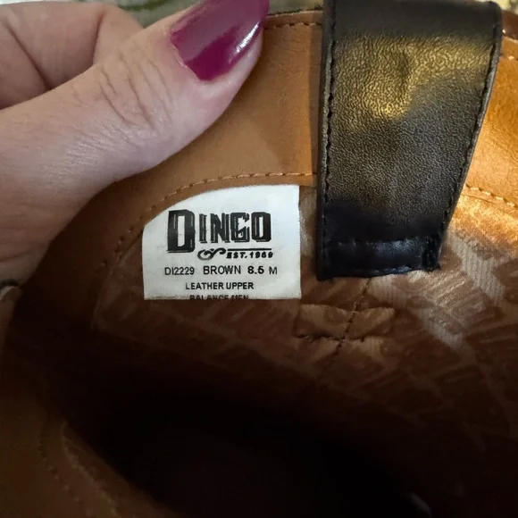 Dingo Brown Ride A Way Western Leather Boots - Picture 3 of 5